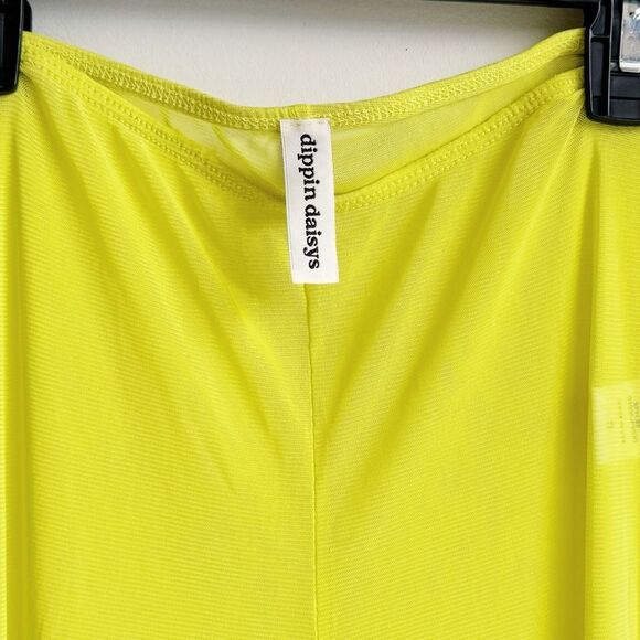Dippin’ Daisy’s Neon Yellow Mesh Cover-Up Pants - Picture 5 of 5
